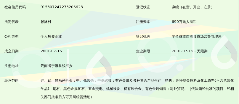 宁蒗彝族自治县格桑铁合金厂